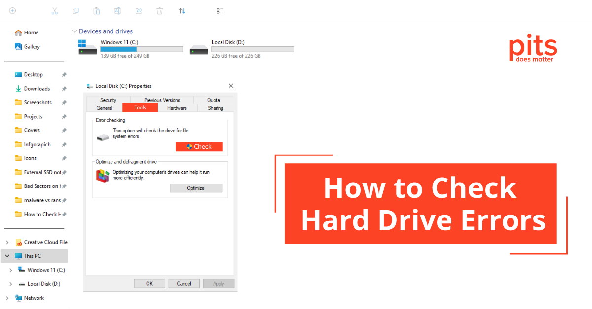 How to Check Hard Drive Error