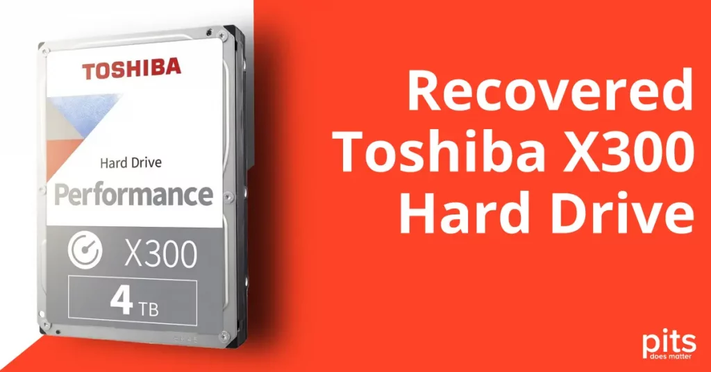Recovered Toshiba X300 Hard Drive